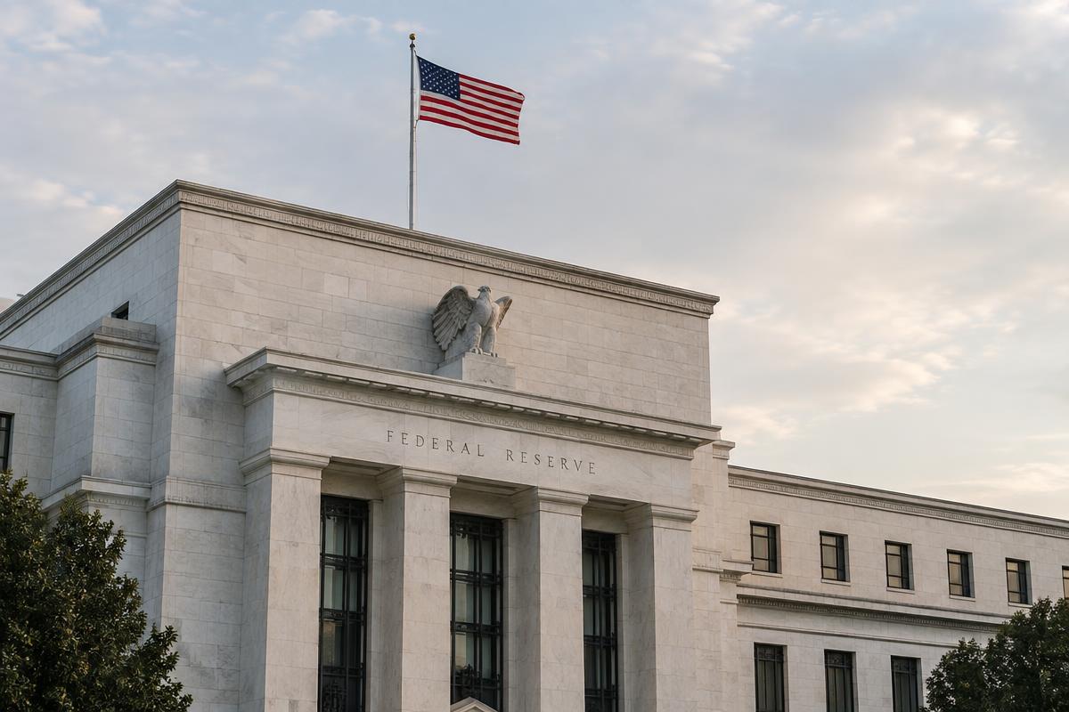 Federal Reserve building under a morning sky